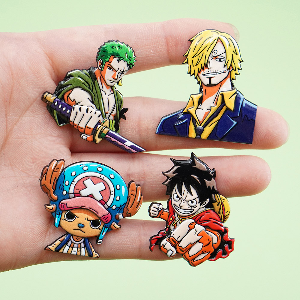 Model Kit One Piece Bandai - 4-delige cartoon ONE PIECE Luffy broche
