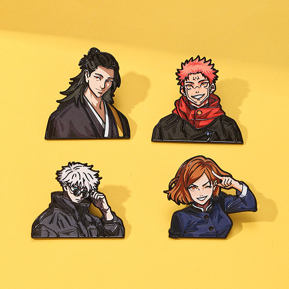 Model Kit Jujutsu Kaisen - 4-delige Anime Jujutsu Kaisen broche set