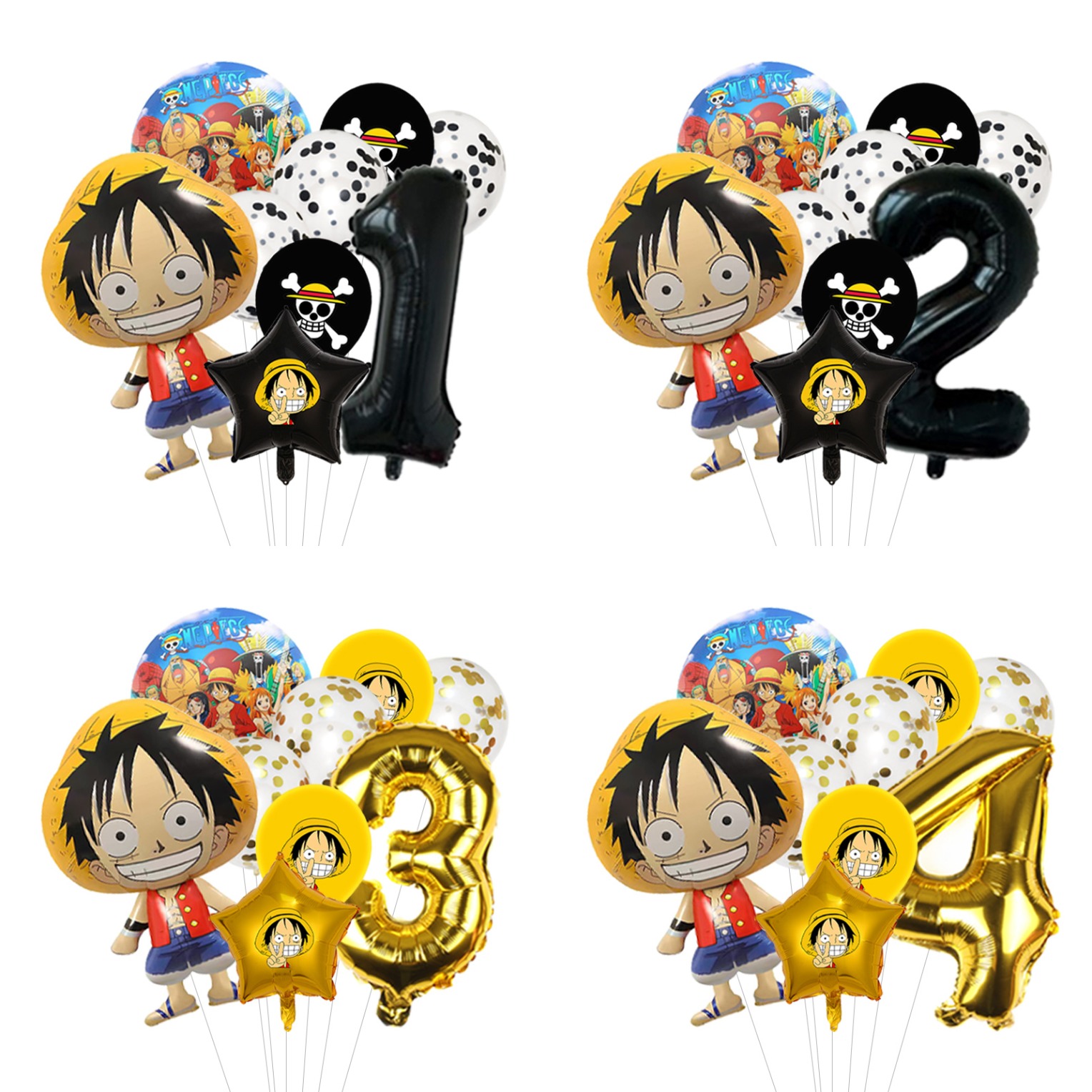Model Kit One Piece Bandai - One Piece Verjaardagsballonset Luffy Folie Mylar