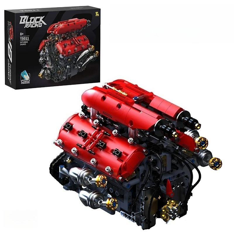Model Kit V8 - T5011 1370-delige simulatie V8 turbo motor