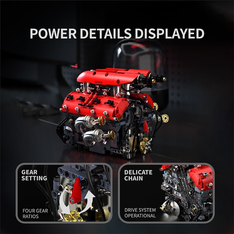 T5011 1370-delige simulatie V8 - Model Kit V8 recensie en prijs